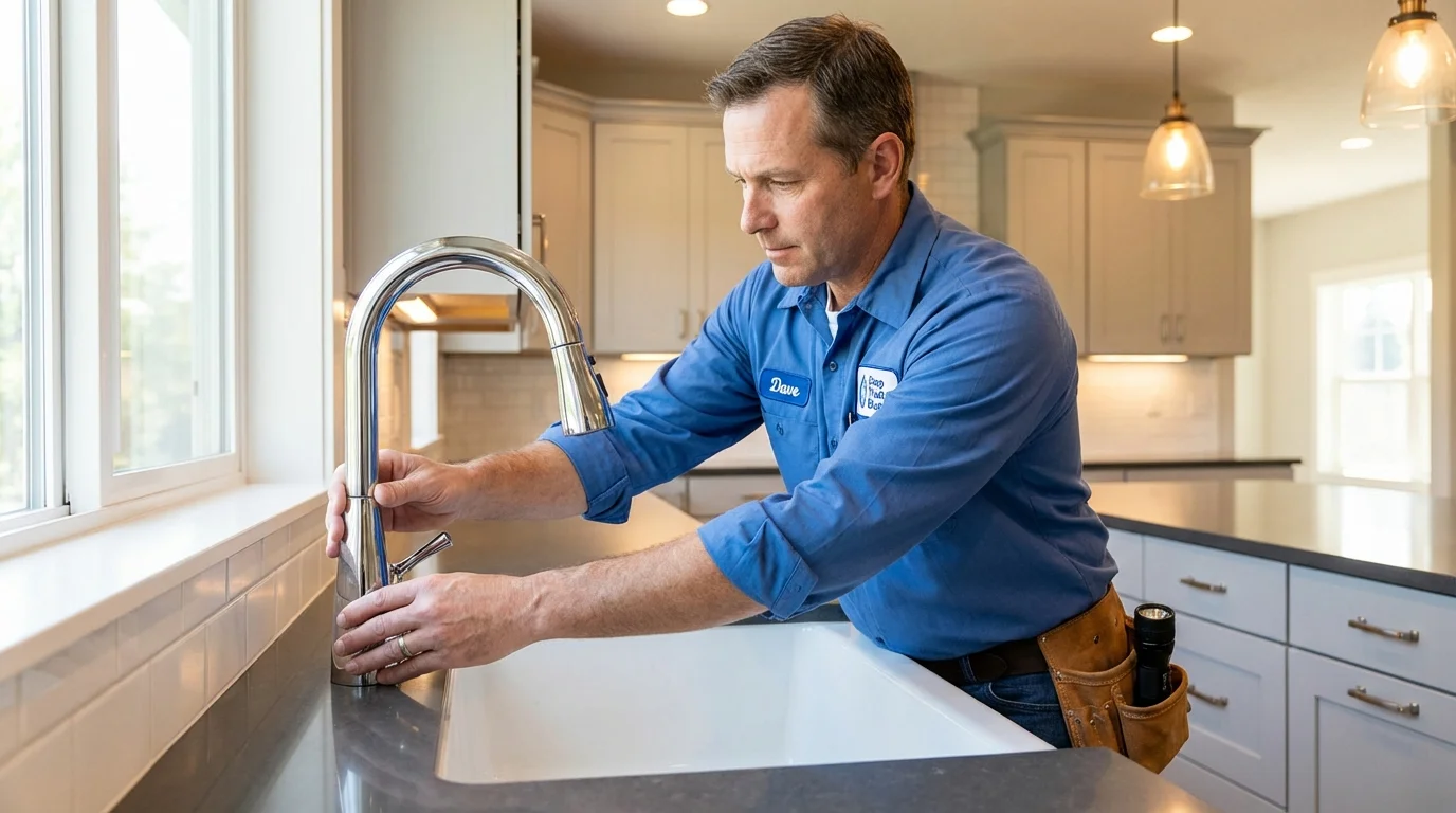 Kitchen faucet installation by Johns Plumbing LLC in Riverdale